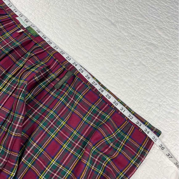 🔥Vintage John Morrison Edinburgh Kilt 100% Wool Tartan Paid Pleated Wrap Skirt - Picture 15 of 15